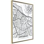 Artgeist Poster Affisch Map of Amsterdam [Poster] 20x30 A3-DRBPRP0554s_zr