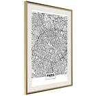 Artgeist Poster Affisch Map of Paris [Poster] 30x45 A3-DRBPRP0877m_zr_pp