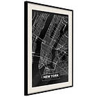 Artgeist Poster Affisch Negative New York Map: [Poster] 40x60 A3-DRBPRP1285l_cr_pp