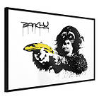 Artgeist Poster Affisch Monkey with Banana Banksy: [Poster] 30x20 A3-DRBPRP0161s_cr