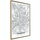 Artgeist Poster Affisch Map of Frankfurt [Poster] 30x45 A3-DRBPRP0556m_zr