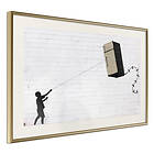 Artgeist Poster Affisch Flying Fridge [Poster] 30x20 A3-DRBPRP0176s_zr_pp