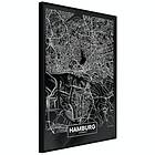 Artgeist Poster Affisch Dark Map of Hamburg [Poster] 30x45 A3-DRBPRP0909m_cr