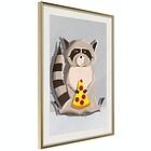 Artgeist Poster Affisch Gourmand Raccoon [Poster] 40x60 A3-DRBPRP1054l_zr_pp