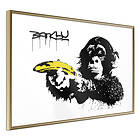 Artgeist Poster Affisch Monkey with Banana Banksy: [Poster] 60x40 A3-DRBPRP0161l_zr