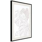 Artgeist Poster Affisch Cream Monstera [Poster] 30x45 A3-DRBPRP1039m_cr_pp