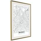 Artgeist Poster Affisch Map of Brussels [Poster] 40x60 A3-DRBPRP0555l_zr_pp