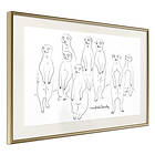 Artgeist Poster Affisch Meerkats Family [Poster] 30x20 A3-DRBPRP0142s_zr_pp