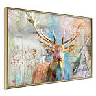 Artgeist Poster Affisch Deer on Wood [Poster] 60x40 A3-DRBPRP0046l_zr