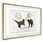 Artgeist Poster Affisch Cat Quarrel [Poster] 60x40 A3-DRBPRP0044l_zr_pp