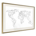 Artgeist Poster Affisch Geometric Map [Poster] 45x30 A3-DRBPRP0113m_zr_pp