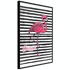 Artgeist Poster Affisch Black Stripes and Flamingo [Poster] 30x45 A3-DRBPRP0476m_cr