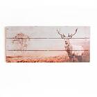 Art For The Home Stag Wooden Canvas Wall - 30x70cm