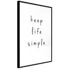 Artgeist Poster Affisch Keep Life Simple [Poster] 40x60 A3-DRBPRP1243l_cr