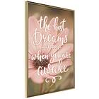 Artgeist Poster Affisch The Best Dreams Happen When You Are Awake [Poster] A3-DRBPRP0542m_zr