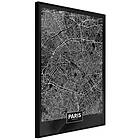 Artgeist Poster Affisch Dark Map of Paris [Poster] 40x60 A3-DRBPRP0912l_cr