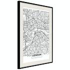 Artgeist Poster Affisch Map of London [Poster] 40x60 A3-DRBPRP0553l_cr_pp