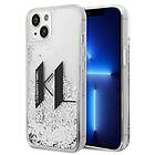 Karl Lagerfeld KLHCP14SLBKLCS iPhone 14 Liquid Glitter Big KL