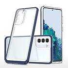 A-One Brand Clear 3in1 case for Samsung Galaxy S23+ silicone cover with frame blue