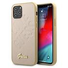 Guess iPhone 12 Pro Max Iridescent Love Script Gold Logo GUHCP12LPUILGLG