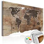 Arkiio Anslagstavla Wooden Mosaic [Cork Map] 120x80 A3-Pinnwand330