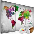 Arkiio Anslagstavla Diversity of World [Cork Map] 90x60 A3-Pinnwand256