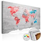 Arkiio Anslagstavla Red Roam [Cork Map] 60x40 A3-Pinnwand320