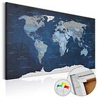 Arkiio Anslagstavla Dark Blue World [Cork Map] 120x80 A3-Pinnwand529