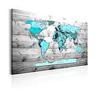 Arkiio Tavla World Map Blue 60x40 A3-N5622