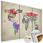 Arkiio Anslagstavla Colorful Countries [Cork Map] 90x60 A3-Pinnwand220