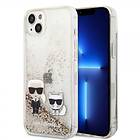 Karl Lagerfeld iPhone 14 Plus Liquid Glitter & Choupette