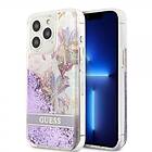 Guess iPhone 13 Pro Flower Liquid Glitter GUHCP13LLFLSU PRO/13