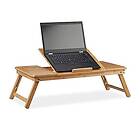 Relaxdays Naturligt laptop bord bambu XL