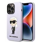 Karl Lagerfeld iPhone 14 Pro Silicone Ikonik KLHCP14LSNIKBCU