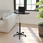 Flash Furniture laptopbord Upphöjt datorbord för sittande och stående Kompakt högt bord i modern design Svart
