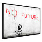 Artgeist Inramad PLAKAT Poster Banksy: / Tavla No 60x40 Future Svart med passepartout