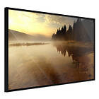 Artgeist PLAKAT Fog Over the Water 60x40 Svart