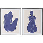 DKD Home Decor Tavla Kvinna Modern (60 x 4 x 80 cm) (2 antal)