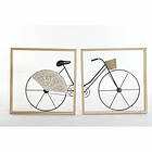 DKD Home Decor Väggdekoration Svart Cykel Metall Trä MDF (80 x 2,5 40 cm) (2 pcs)