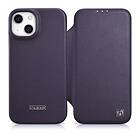 iCarer CE Premium Leather Case iPhone 14 Plus Flip Magnetic MagSafe