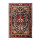 Arkiio Persisk Matta Tabriz Vintage Original Röd/Mörkblå 200x283 Handknuten Vintagematta 751493