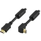 Deltaco HDMI - HDMI High Speed with Ethernet (angled) 2m