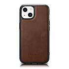 iCarer iPhone 14 Plus (MagSafe Compatible) Brown (WMI14220719-BN) Oil Wax Case with Genuine Leather