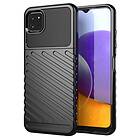 Ruhtel Thunder Case Flexible Skal Tough Rugged A22 Cover TPU Svart for Samsung Galaxy 5G black