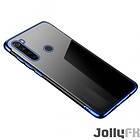 Motorola Clear JollyFX Color Case Gel TPU Electroplating frame Elektrolytisk Cover ramkåpa for för G8 Play blue Blå