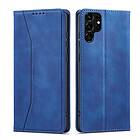 Samsung A-One Brand Galaxy S22 Ultra Wallet Case Blå Magnet Fancy