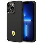 Ferrari iPhone FEHCP14XSIBBK 14 Pro Silicone Max Metal Logo