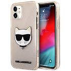 Karl Lagerfeld KLHCP12SCHTUGLGO iPhone 12 mini złoty/gold hardcase Glitter Choup