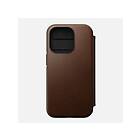 Nomad Modern iPhone 14 Leather Pro Folio Brun