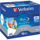 Verbatim BD-R DL 50GB 6x 10-pack Jewelcase Wide Printable
